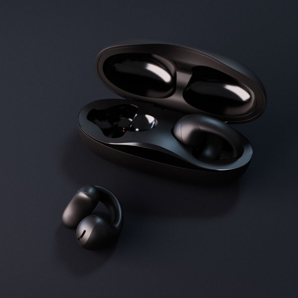 Happy Plugs Trådlösa Hörlurar Clip Open Ear Wireless Svart
