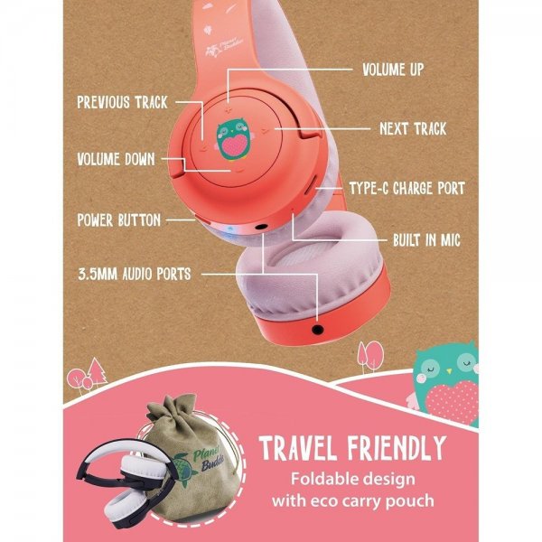 Planet Buddies Trådlösa Hörlurar för Barn Olive the Owl