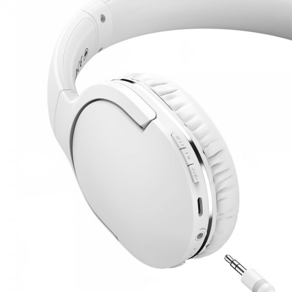 Baseus Trådlösa Hörlurar Over-Ear Encok Vit