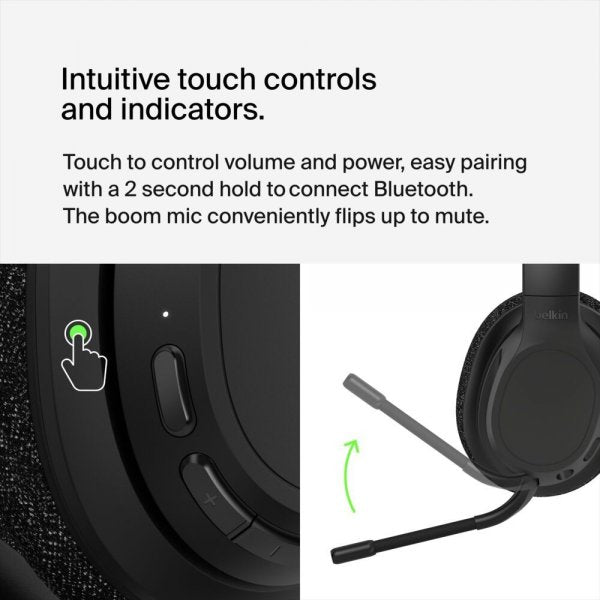 Belkin Trådlösa Over-Ear Hörlurar SoundForm Adapt Svart