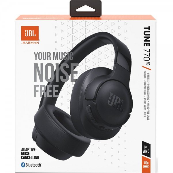 JBL Trådlösa Over-Ear Hörlurar Tune 770NC Svart