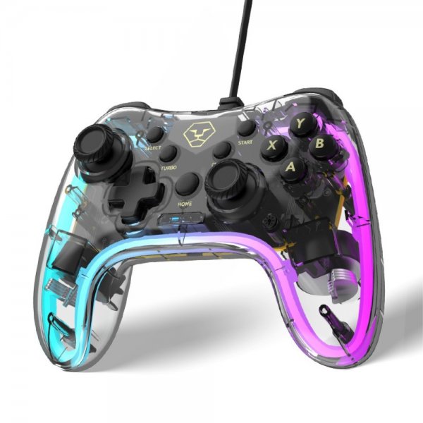 Aolion Transparent Spelkontroll Nintendo Switch/PC Trådad RGB