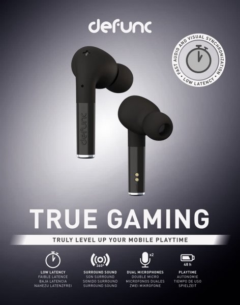 Defunc True Gaming Trådlösa Hörlurar Svart
