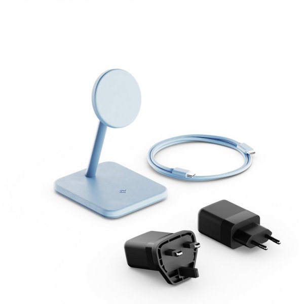 Twelve South HiRise 2 Deluxe 2-i-1 MagSafe-laddare Glacier Blue