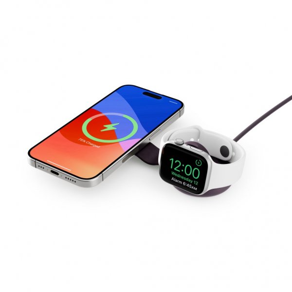 Twelve South ButterFly SE 2-i-1 MagSafe-laddare Midnight Plum