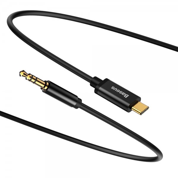 Baseus Type-C till 3.5mm AUX Audio Kabel 1.2m Svart