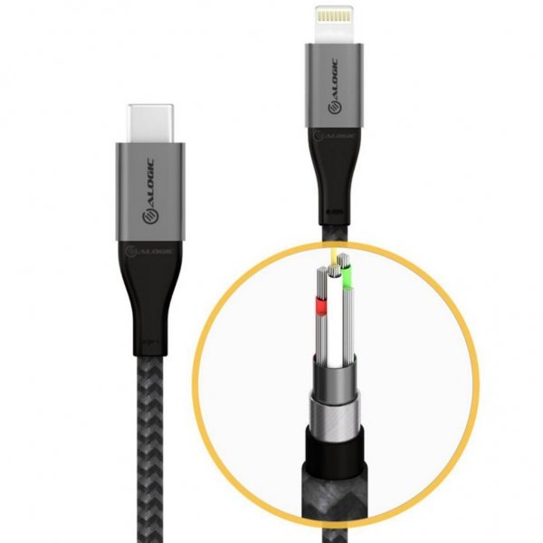 ALOGIC Ultra USB-C till Lightning-kabel 1.5 m Space Grey