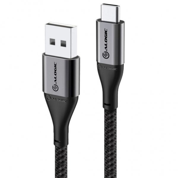 ALOGIC Ultra USB-A till USB-C kabel 3A/480Mbps 1.5 meter Rymdgrå