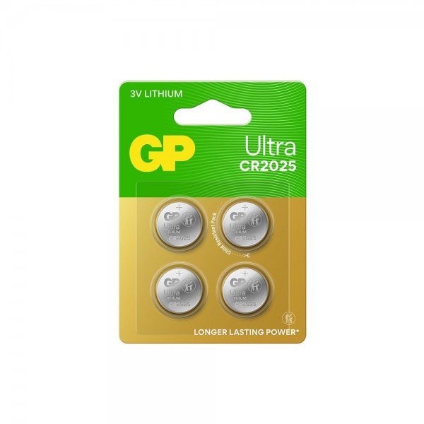 GP Ultra Lithium Batteri Knappcell CR2025 4-pack
