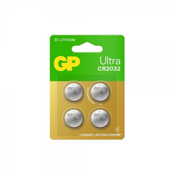 GP Ultra Lithium Batteri Knappcell CR2032 4-pack