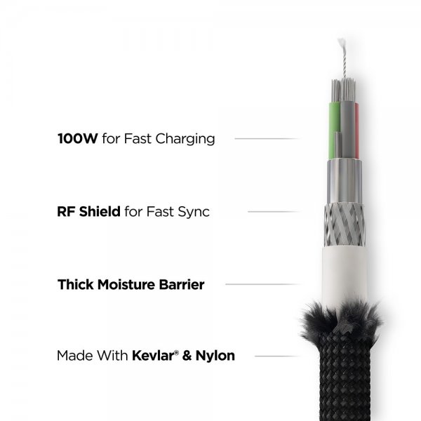 Nomad Universal Cable for Apple Watch 1.5m Carbide
