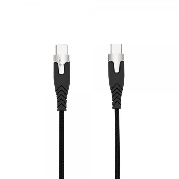 Gear USB-C till USB-C Kabel Kevlar 1.5 meter Svart
