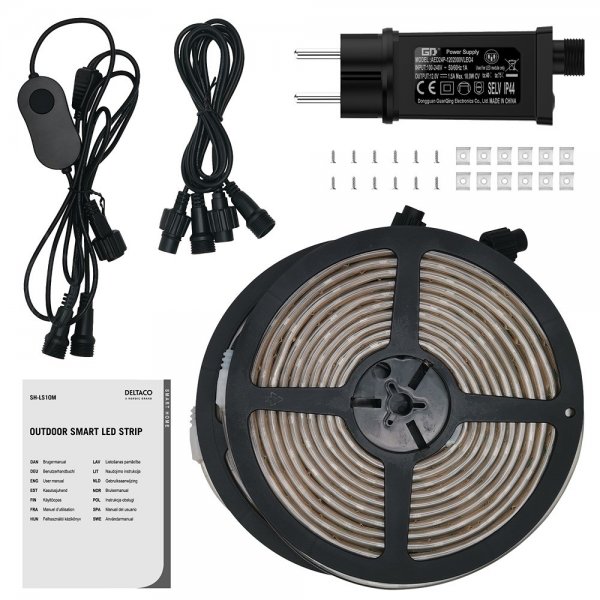 Deltaco Smart Home Utomhus LED-slinga RGB IP65 2x5m