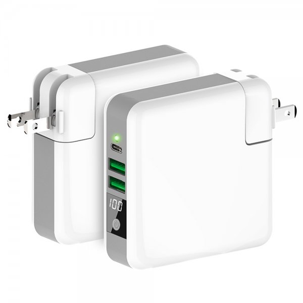 Xqisit Väggadapter Super Charger med Trådlös Laddning Vit