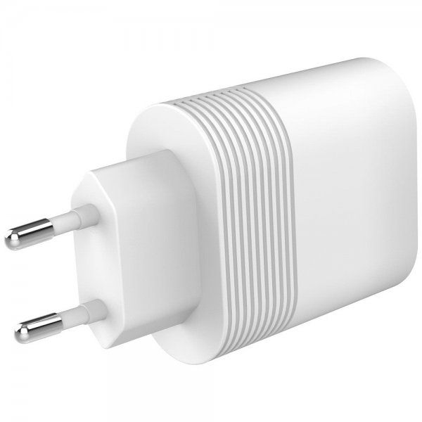 Xqisit Väggladdare Dubbel USB-C PD 40W Vit