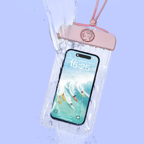 Vattentålig Pouch IPX8 Teddybjörn Rosa