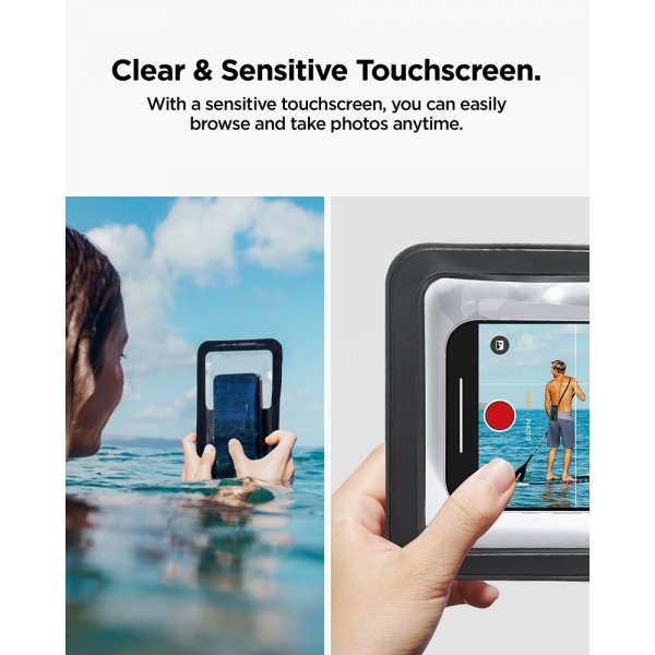 Spigen Vattentåligt Fodral Aqua Shield Dual Pocket Svart
