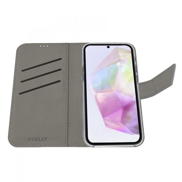 Celly Samsung Galaxy A36 Fodral Wally Wallet Case Svart