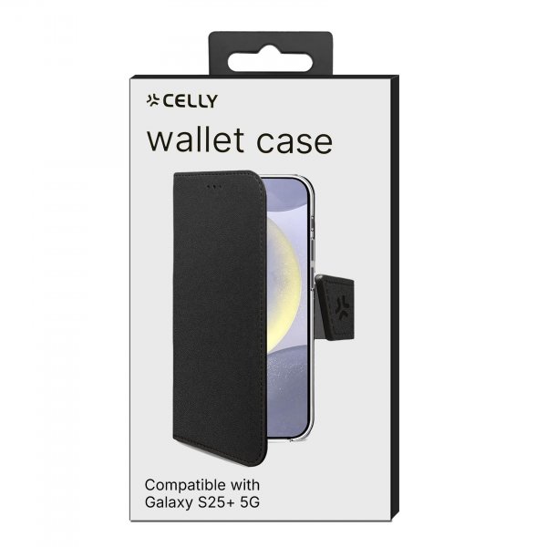 Celly Samsung Galaxy S25 Plus Fodral Wally Wallet Case Svart