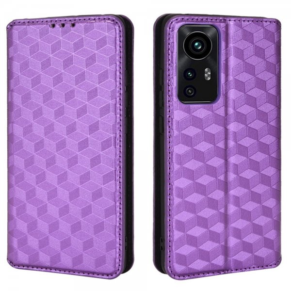 Xiaomi 12/12X Fodral Rombmönster Lila