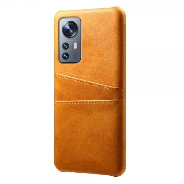 Xiaomi 12/12X Skal med två Kortfack Ljusbrun