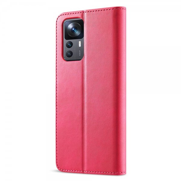 Lc.Imeeke Xiaomi 12T/12T Pro Fodral med Kortfack Stativfunktion Rosa