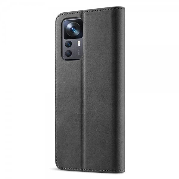 Lc.Imeeke Xiaomi 12T/12T Pro Fodral med Kortfack Stativfunktion Svart