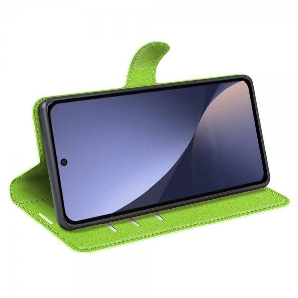 Xiaomi 13 Fodral Litchi Grön