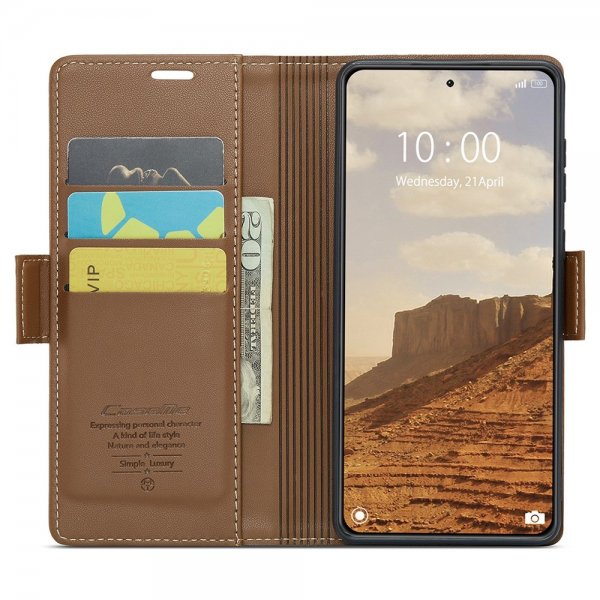 CaseMe Xiaomi 14 Fodral 023 Series Brun