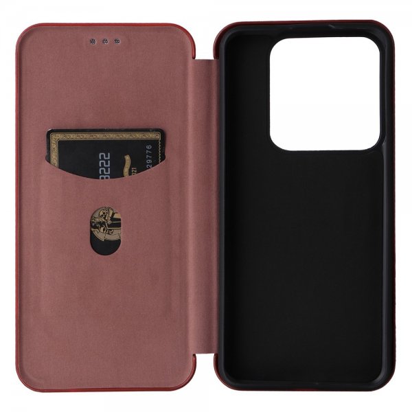 Xiaomi 14 Fodral Kolfibertextur Brun