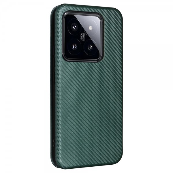Xiaomi 14 Fodral Kolfibertextur Grön