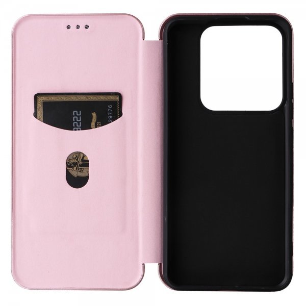 Xiaomi 14 Fodral Kolfibertextur Roseguld