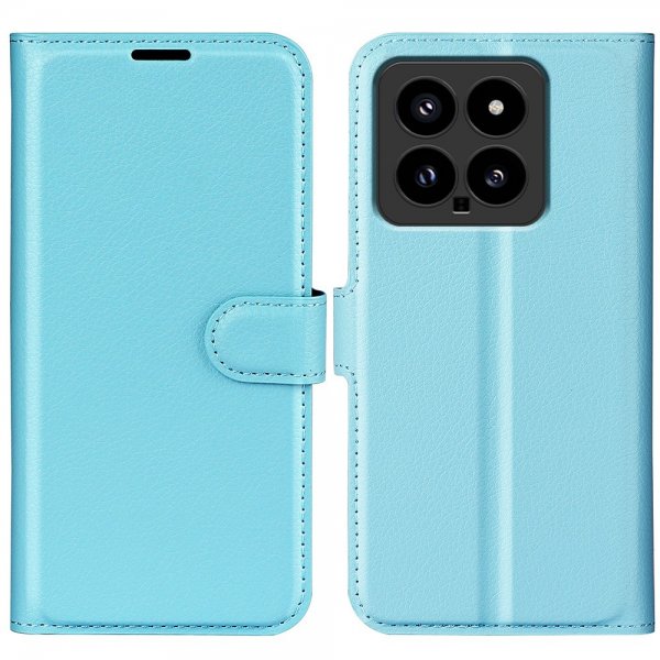 Xiaomi 14 Fodral Litchi Blå