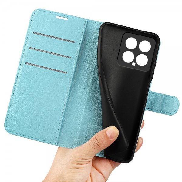 Xiaomi 14 Fodral Litchi Blå