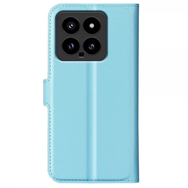 Xiaomi 14 Fodral Litchi Blå
