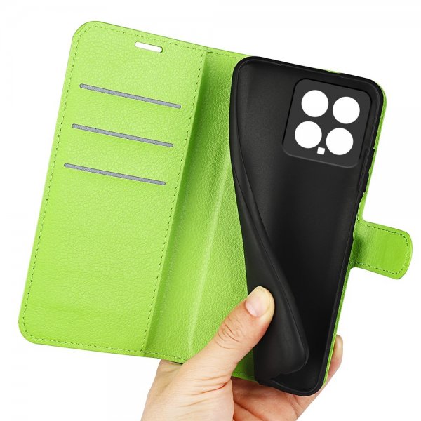 Xiaomi 14 Fodral Litchi Grön
