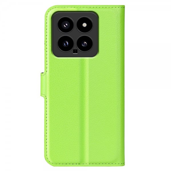 Xiaomi 14 Fodral Litchi Grön