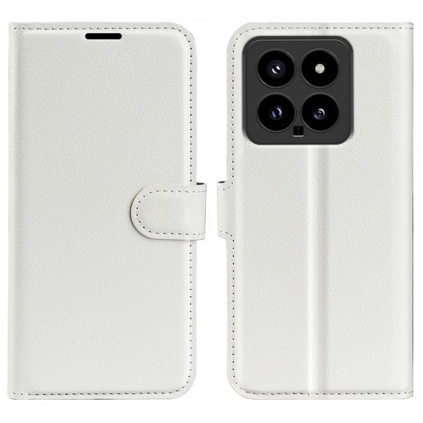 Xiaomi 14 Fodral Litchi Vit