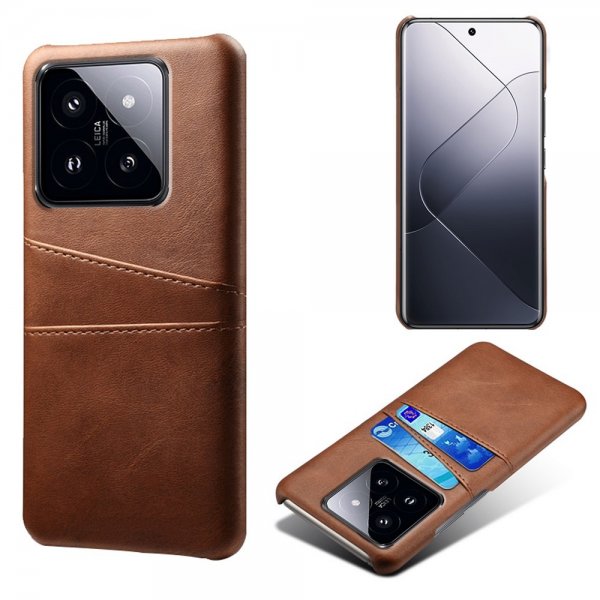 Xiaomi 14 Skal med två Kortfack Brun