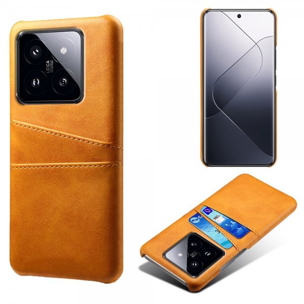 Xiaomi 14 Skal med två Kortfack Orange