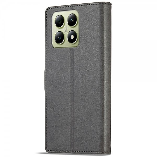 Lc.Imeeke Xiaomi 14T Fodral med Kortfack Stativfunktion Grå