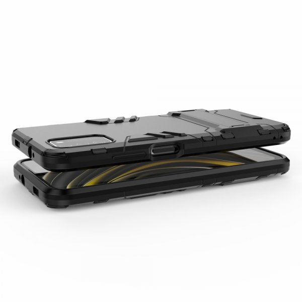 Xiaomi Poco M3 Skal Armor Stativfunktion Svart