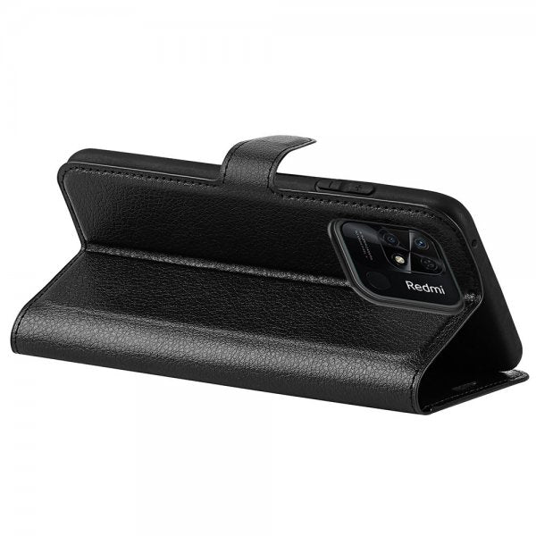 Xiaomi Redmi 10C Fodral Litchi Svart