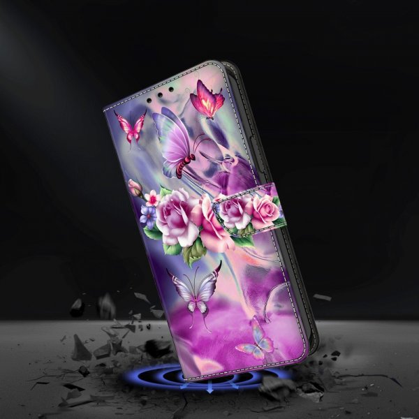 Xiaomi Redmi 12C Fodral Motiv Fjärilar och Blommor