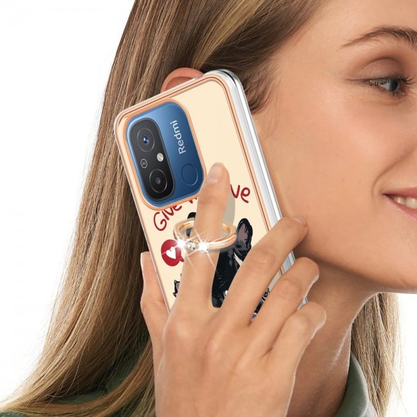 Xiaomi Redmi 12C Skal med Finger Ring Motiv Give Me Five