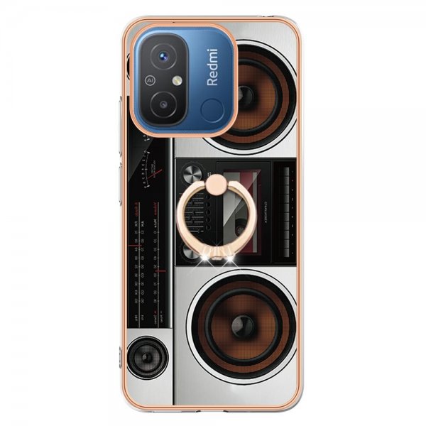 Xiaomi Redmi 12C Skal med Finger Ring Motiv Radio