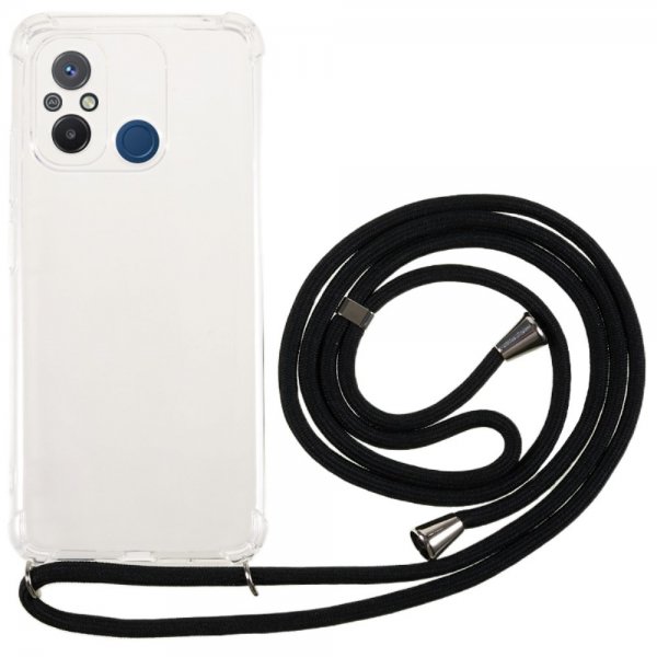Xiaomi Redmi 12C Skal med Strap Transparent