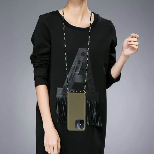 Xiaomi Redmi 12C Skal Vetestrå med Strap Grön