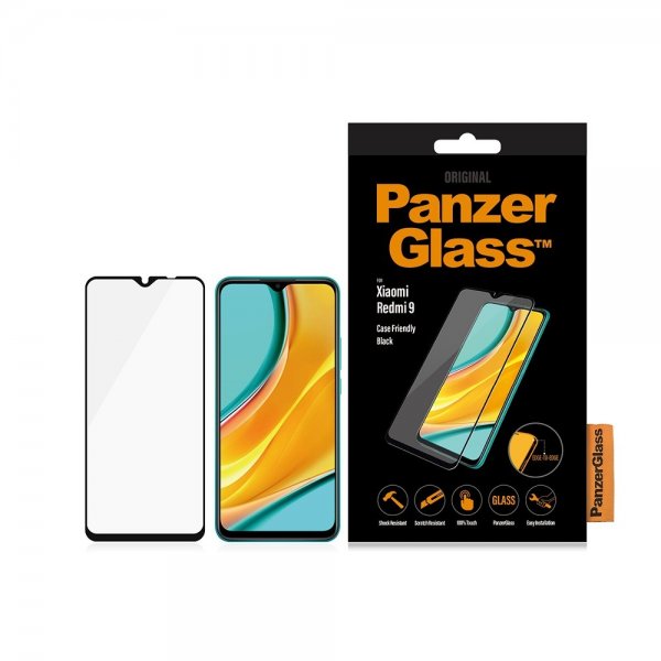 PanzerGlass Xiaomi Redmi 9 Skärmskydd Edge-to-Edge Case Friendly