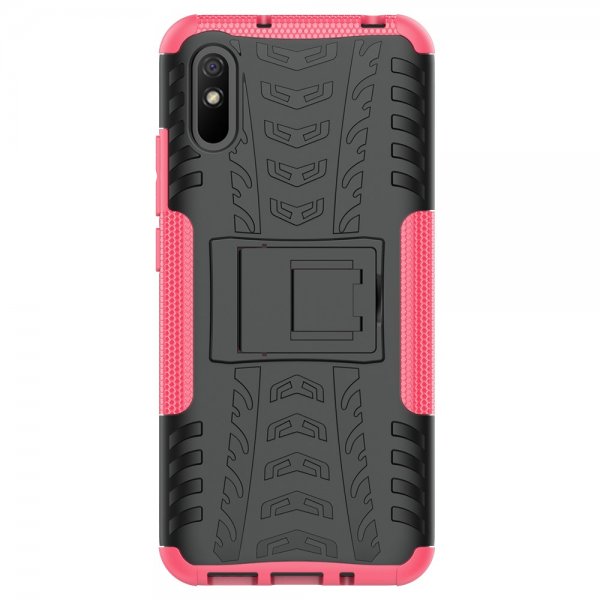 Xiaomi Redmi 9A Skal Däckmönster Stativfunktion Magenta